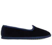 10MM HOHE LOAFERS AUS SAMT 'BLU'