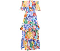 Maxikleid aus Baumwolle mit Blumendruck „Elena“