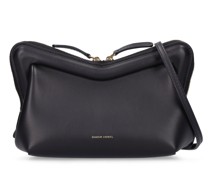 Mini M frame leather bag