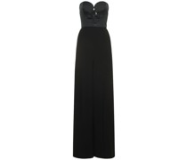 Trägerloser Taft-Jumpsuit mit Korsett