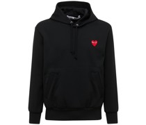 Jersey-Hoodie mit Herz-Patch