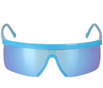 Verspiegelte Masken-Sonnenbrille aus Acetat