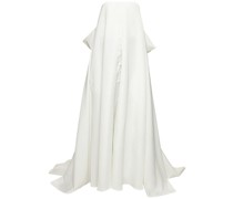 Trägerloses Taftkleid mit Schleife hinten