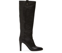 100mm hohe Lederstiefel „Helen“