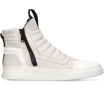 Hohe Sneakers aus Nappaleder mit Zipper