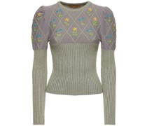Oma cotton blend embroidered sweater
