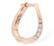 9KT MONO-OHRRING AUS ROTGOLD MIT DIAMANTEN