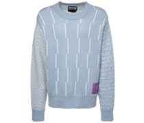 STRICKPULLOVER AUS MOHAIRMISCHUNG MIT DRUCK