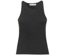 Cashmere knit tank top