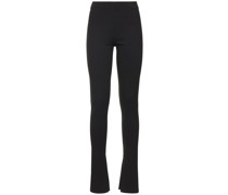 Leggings aus Viskosemischjersey mit Schlitzen