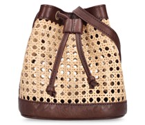 Mini Benna rattan bucket bag