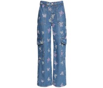 JEANS AUS BAUMWOLLDENIM MIT STICKEREI