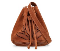 Beuteltasche aus Leder mit Lasermuster
