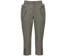 Karierte Tweed-Reithose aus Wolle
