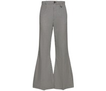 Mega flared houndstooth cotton pants