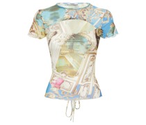 T-SHIRT AUS MESH MIT DRUCK