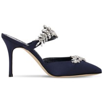 90MM HOHE MULES-SCHUHE AUS SEIDENSATIN