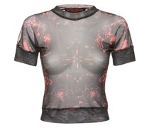 Printed mesh t-shirt