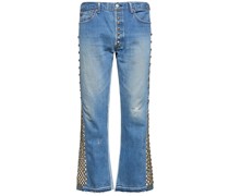 Jeans mit Nieten „La Flare“
