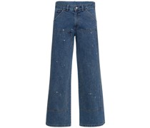 Vintage-Jeans mit Malerei