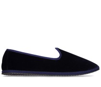 10 mm hohe Loafer aus Samt „Blu“