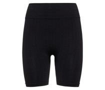 Fließende, gerippte Shorts mit hohem Bund