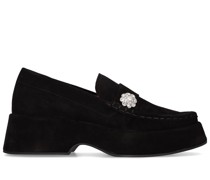55mm hohe Loafer aus Wildleder