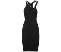 Ribbed jersey MINIKLEID w/double straps