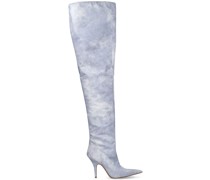80mm Denim over the knee boots
