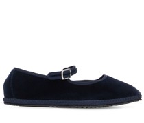 10MM HOHE MARY JANE-LOAFER AUS SAMT