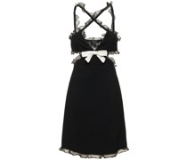 MINICAPEKLEID AUS CADY MIT RÜSCHEN