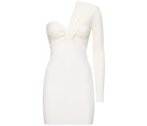 Geripptes, einärmeliges Jersey-Minikleid