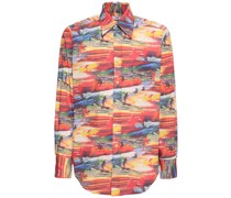 Unisex printed woven shirt