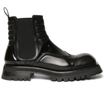 Chelseastiefel aus Leder mit Druck