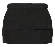 Cargo cotton mini skirt