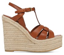 120MM HOHE ESPADRILLE-WEDGES AUS LEDER
