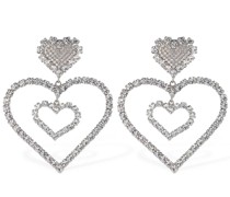 KRISTALLOHRRINGE 'DOUBLE HEART'