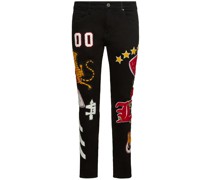 Jeans mit Patches „Scholar“