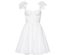 Minikleid aus Baumwollpopeline mit Schleife
