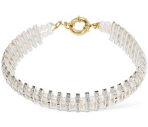 Halsband mit Perlen und Kristallen