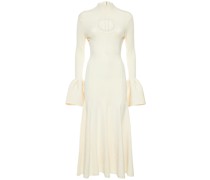 Rüschen-Midikleid aus Strick
