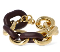 Xl link leather bracelet