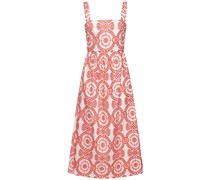 Langes Kleid aus Broderie Anglaise