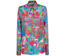 Bedruckte Bluse aus Seidentwill