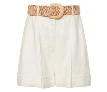 Shorts aus Leinen mit Bündchen „Anneke“