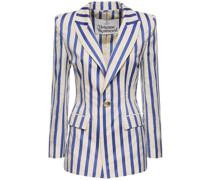 GESTREIFTES BLAZER AUS BAUMWOLLTWILL „LELIO“