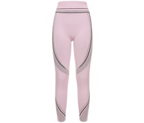 Gestreifte Leggings mit hohem Bund