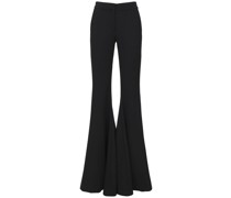 EXTRA-AUSGESTELLTE HOSE AUS STRETCH-KREPPMISCHUNG