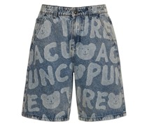 SHORTS AUS BAUMWOLLDENIM MIT LOGO