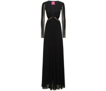 Langes Kleid aus Jersey und Mesh „Ada“